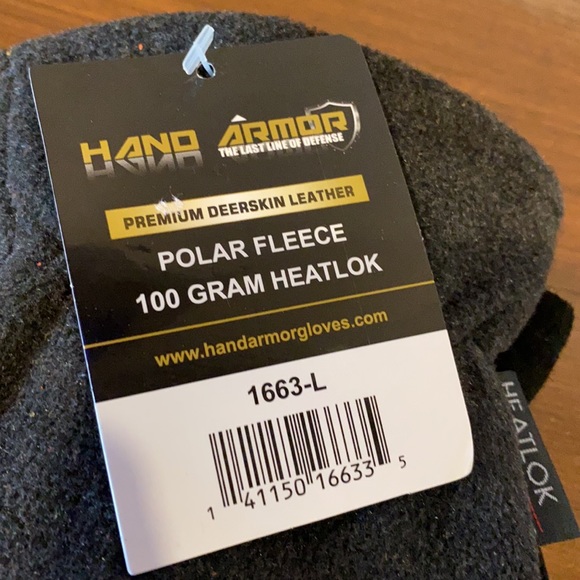 Hand Armor Premium Deerskin Leather Gloves NWT - Picture 5 of 5